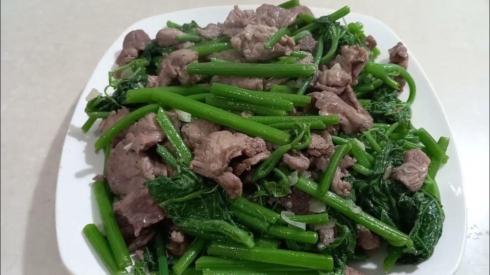 Bò xào ngọn su su đơn giản mà ngon