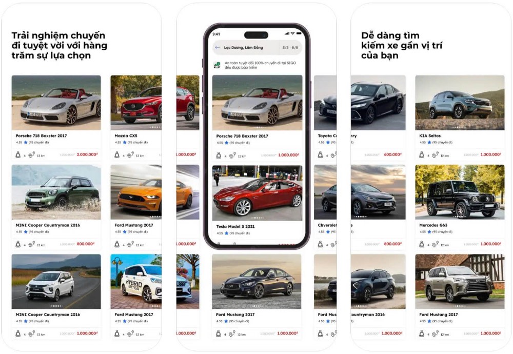 Quy trình thuê xe trên Sigo thuận tiện cho mọi đối tượng khách hàng