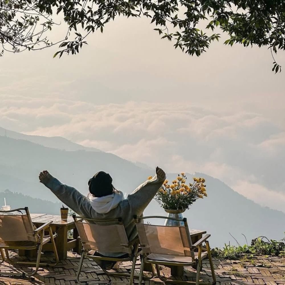 Hoàng hôn ở Đỉnh Gió đẹp như một bức tranh