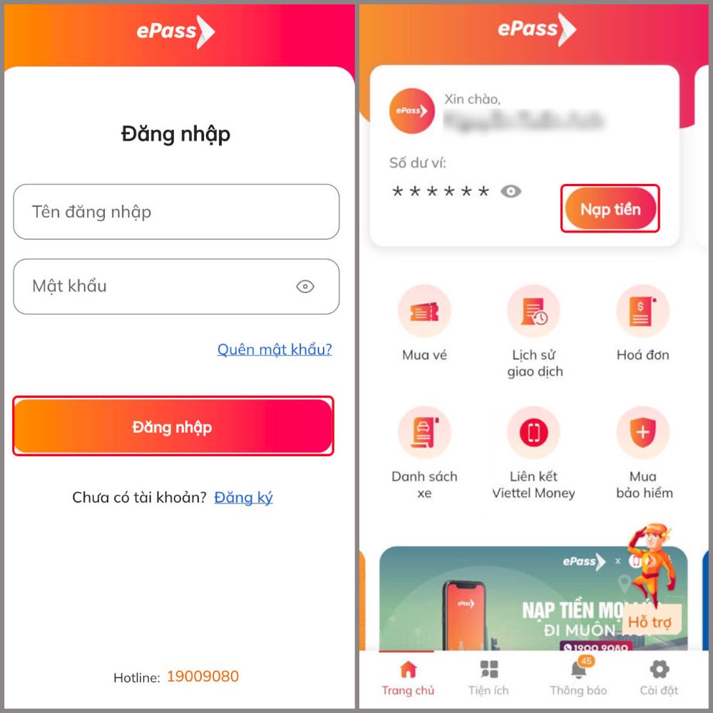 Có nhiều cách nạp tiền Epass nhanh và tiện lợi